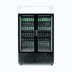 Bromic GM1100LB-NR Two Flat Glass Door Upright Display Fridge - 1082L