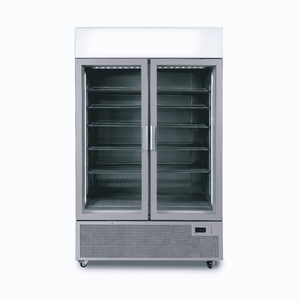Bromic GM1100LS-NR Two Flat Glass Door Upright Display Fridge - 1082L