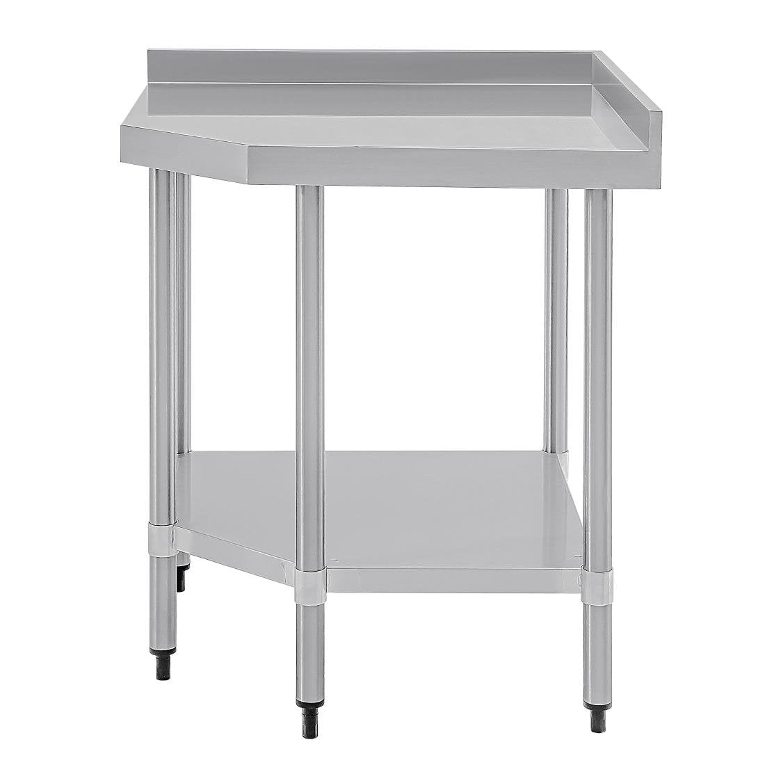 Vogue 430 Grade Stainless Steel Corner Tables