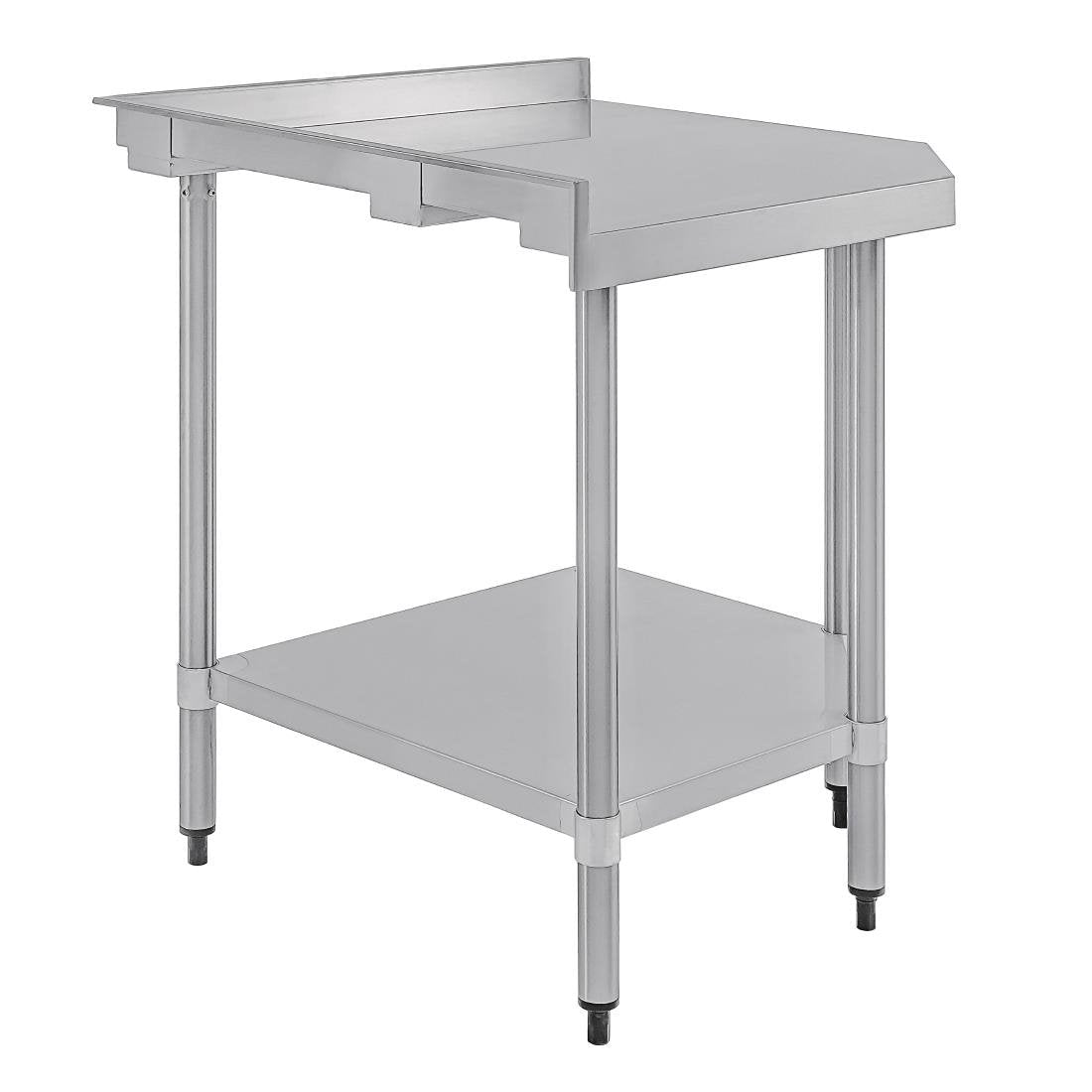 Vogue 430 Grade Stainless Steel Corner Tables