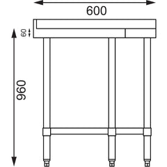 Vogue 430 Grade Stainless Steel Corner Tables