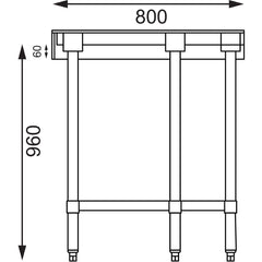 Vogue 430 Grade Stainless Steel Corner Tables