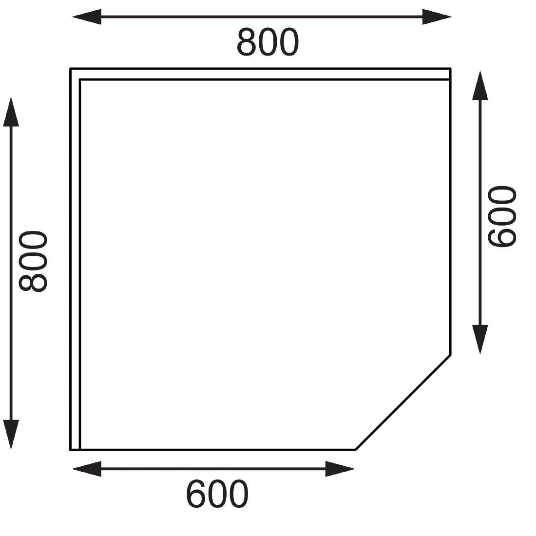 Vogue 430 Grade Stainless Steel Corner Tables