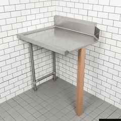 Modular Systems Modular System Clean Dish Table With Splashback CDT-1200L