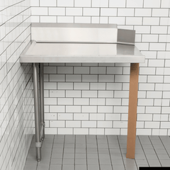 Modular Systems Modular System Clean Dish Table With Splashback CDT-1200L