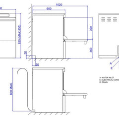 Fagor Evo-Concept Undercounter Dishwasher With Drain Pump CO-502BDD