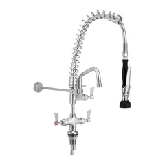 3Monkeez Stainless Steel Compact Dual Bench Mount Pre-Rinse with Optional Pot Filler