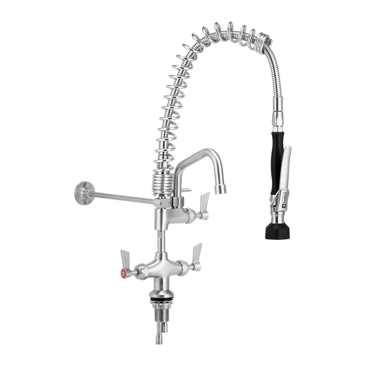 3Monkeez Stainless Steel Compact Dual Bench Mount Pre-Rinse with Optional Pot Filler
