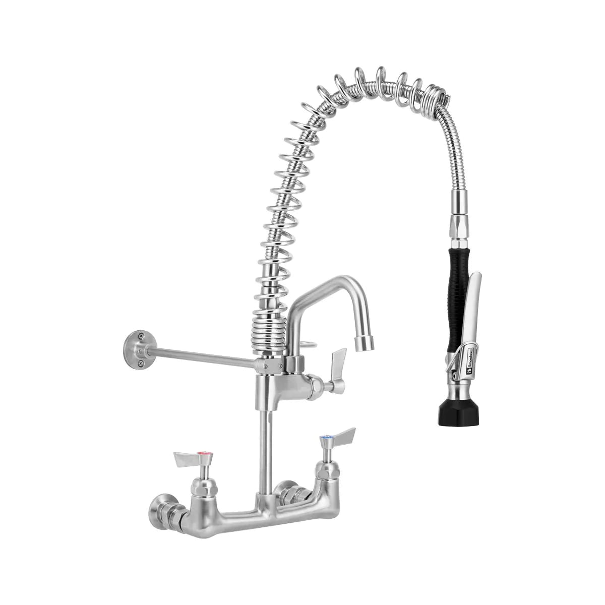 3Monkeez CLEAN-A-JET Exposed Wall Mount Compact Pre Rinse Unit With Spreaders