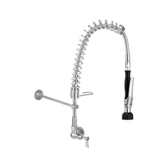 3Monkeez Compact Stainless Steel Single Wall Mount Pre-Rinse Unit with Optional Pot Filler