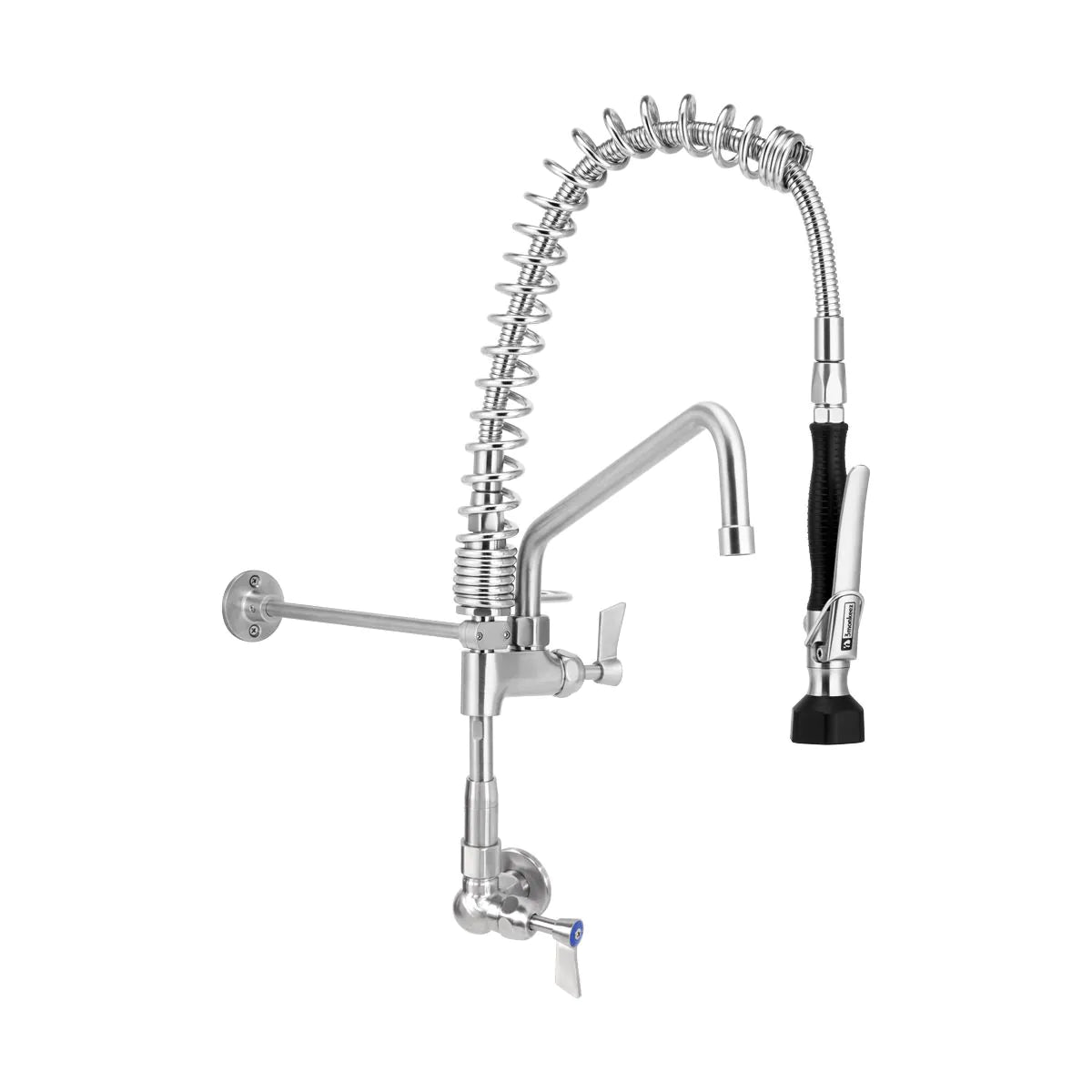 3Monkeez Compact Stainless Steel Single Wall Mount Pre-Rinse Unit with Optional Pot Filler