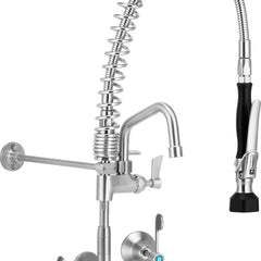 3Monkeez Compact Stainless Steel Wall Stops And Elbow Pre Rinse Unit Optional Pot Filler
