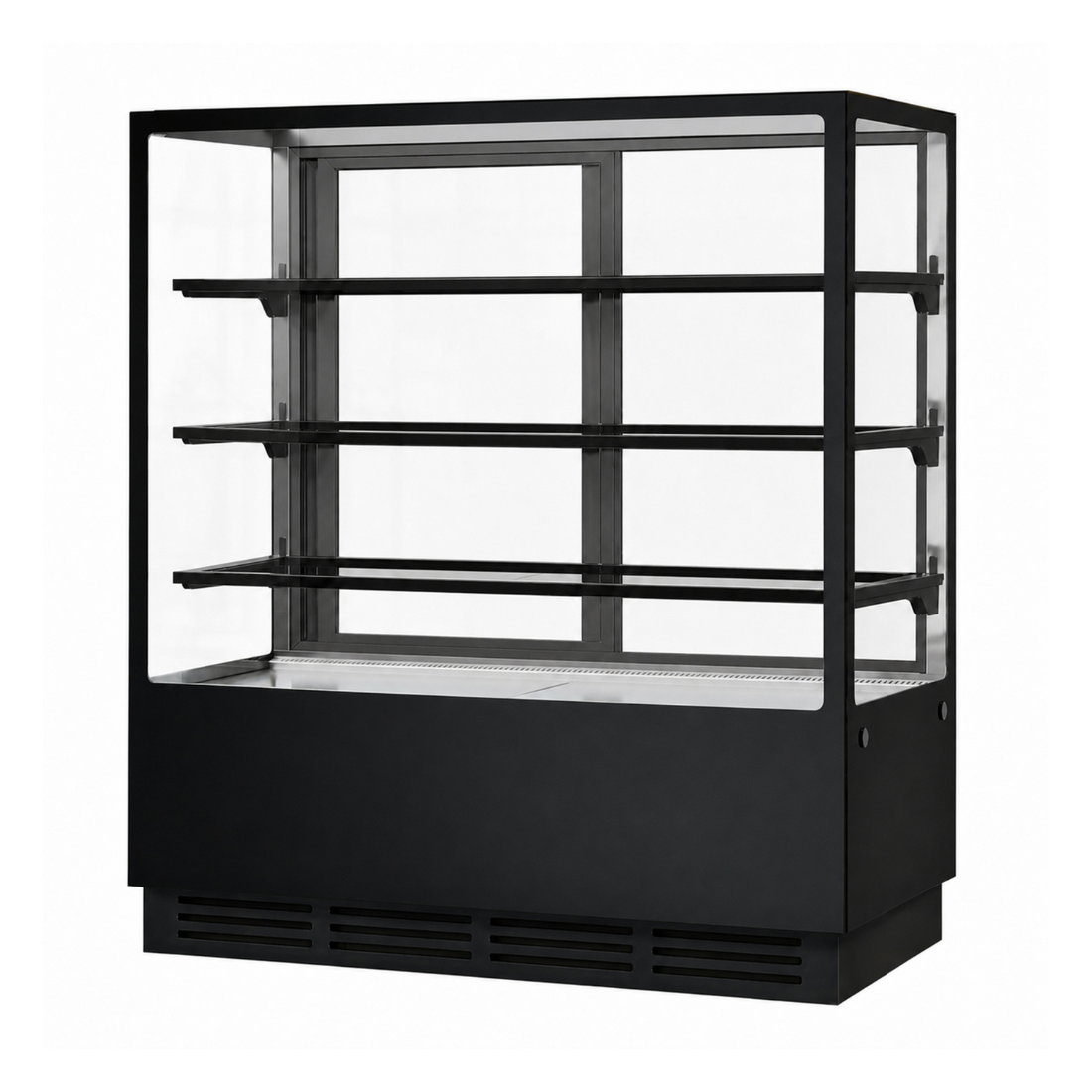 BONVUE Noir Prime 1200mm 3 Shelves Square Cake Display Cabinet - CVS120-3B