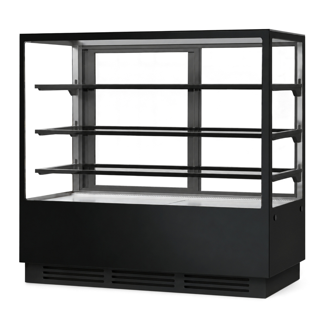 BONVUE Noir Prime 1500mm 3 Shelves Square Cake Display Cabinet - CVS150-3B