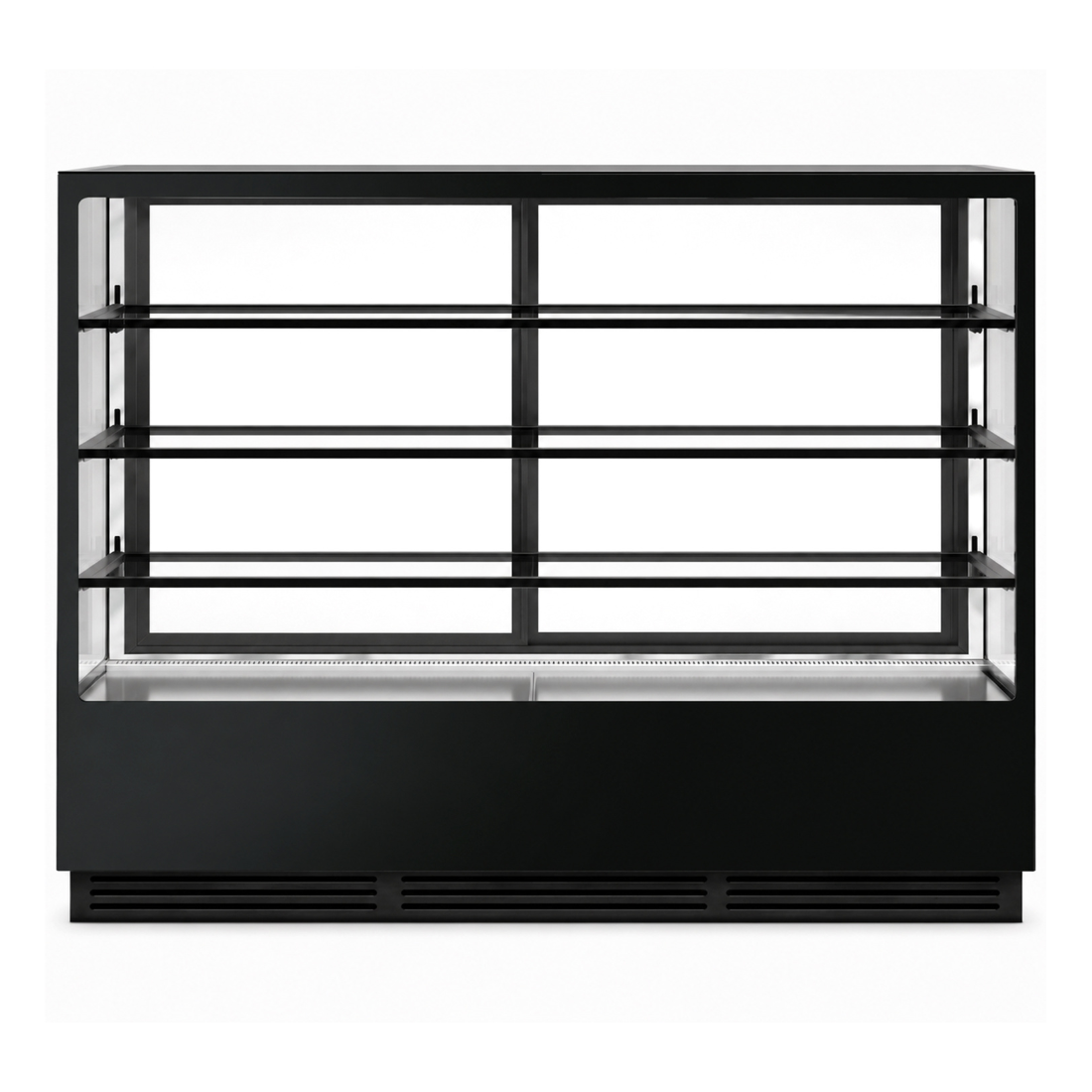 BONVUE Noir Prime 1800mm 3 Shelves Square Cake Display Cabinet - CVS180-3B