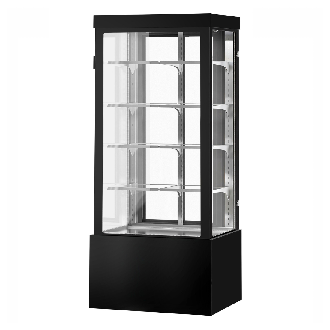 BONVUE Noir Grand 900mm 4 Shelves Square Cake Display Cabinet - CVS90-4B