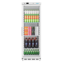 Polar C-Series Upright White Display Fridge - 400Ltr