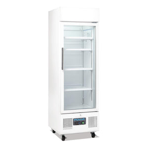 Polar G-Series Upright Display Fridge White 218Ltr DM075-A