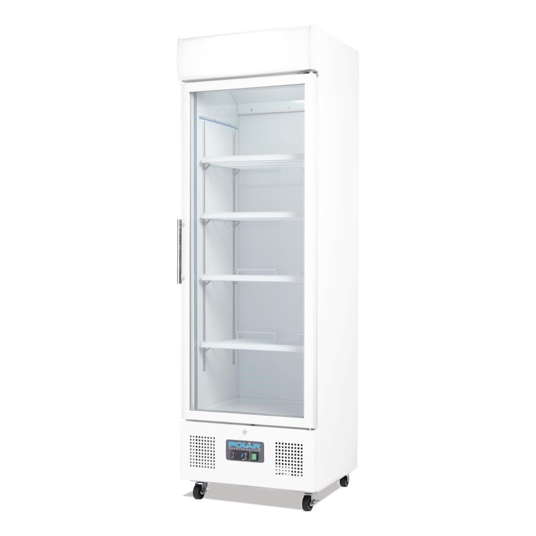 Polar G-Series Upright Display Fridge White 350Ltr