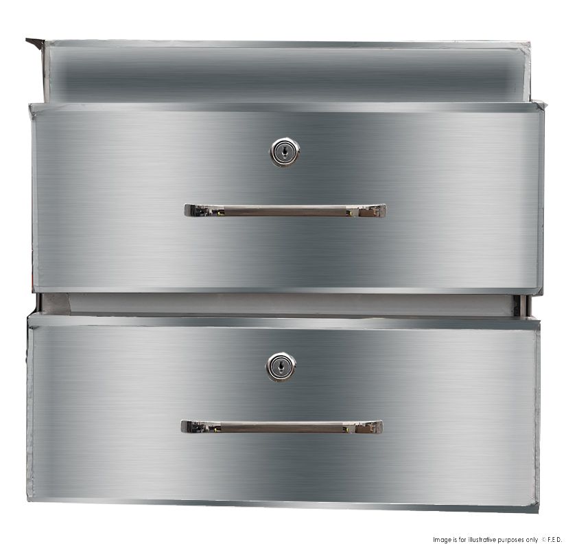 F.H.E Stainless Steel Double Drawer DR-02/A