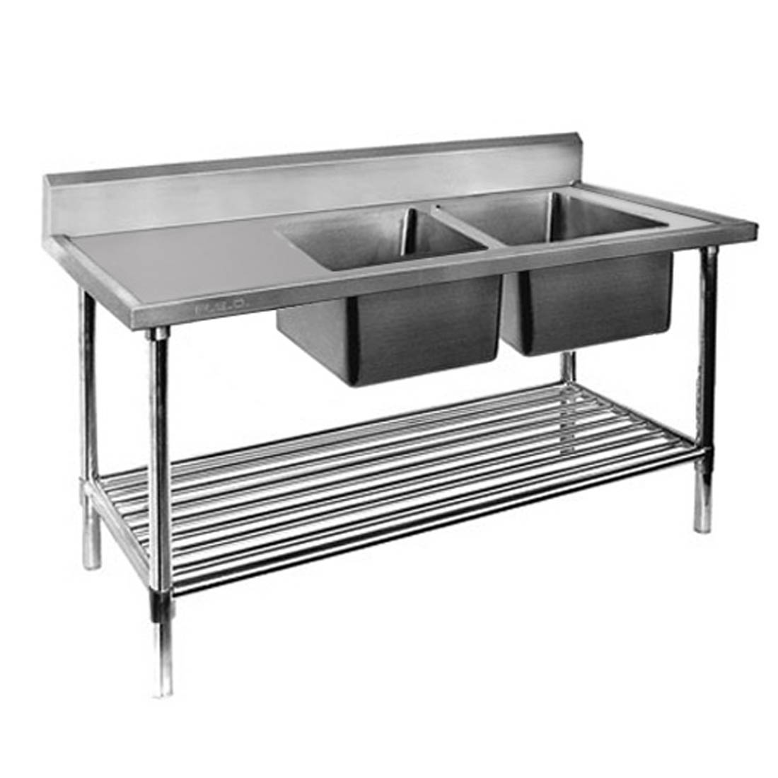 Modular Systems DSB6-1800R/A Modular System Double Right Sink Bench with Pot Undershelf