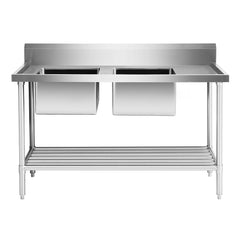 Modular Systems DSB7-1500L/A Double Left Sink Bench with Pot Undershelf