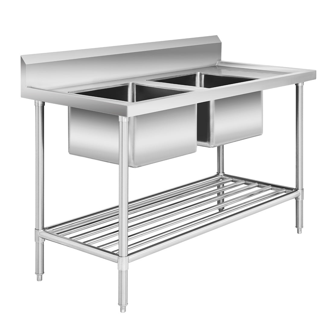 Modular Systems DSB7-1500L/A Double Left Sink Bench with Pot Undershelf
