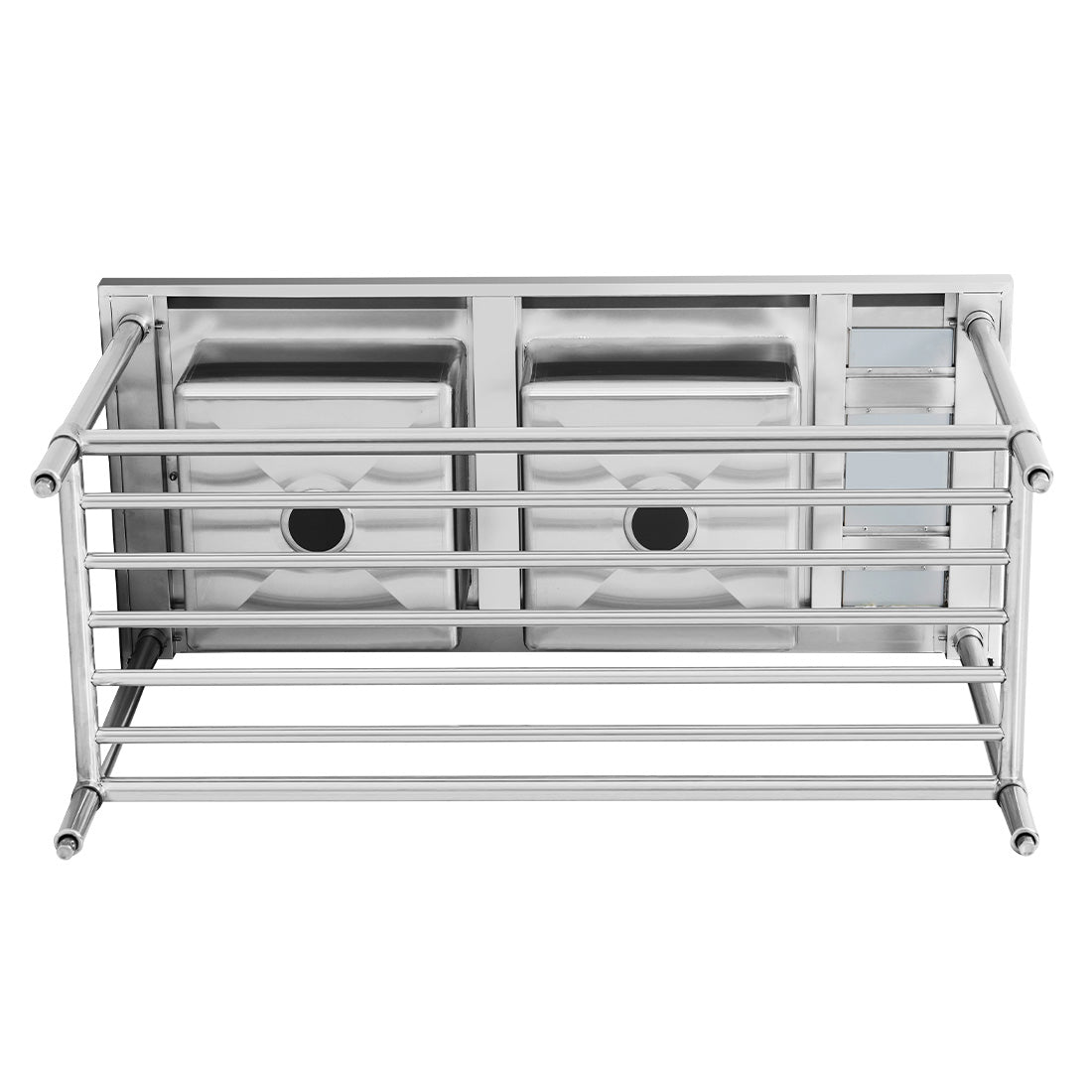 Modular Systems DSB7-1500L/A Double Left Sink Bench with Pot Undershelf