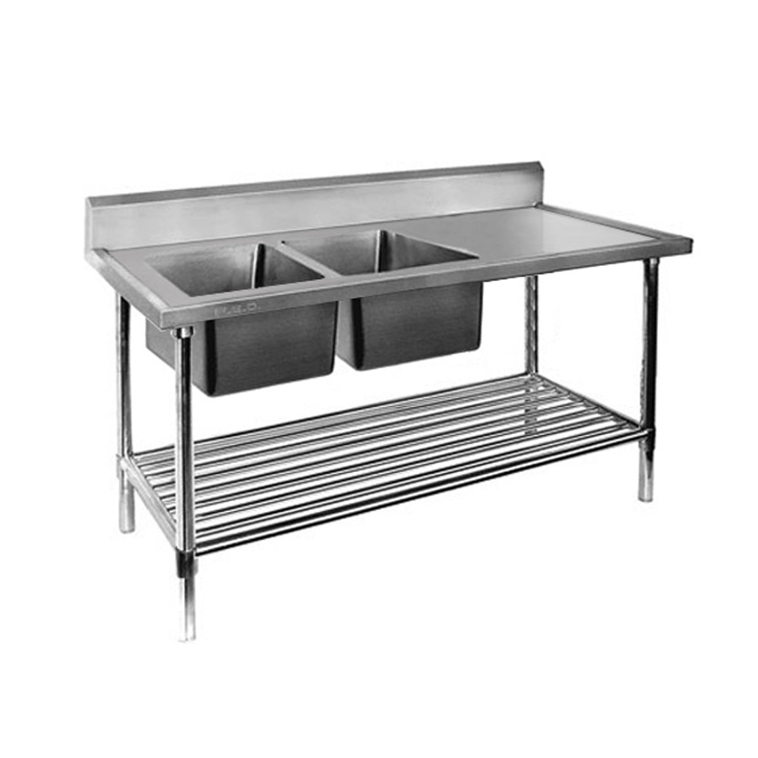 Modular Systems DSB7-2100L/A Double Left Sink Bench with Pot Undershelf
