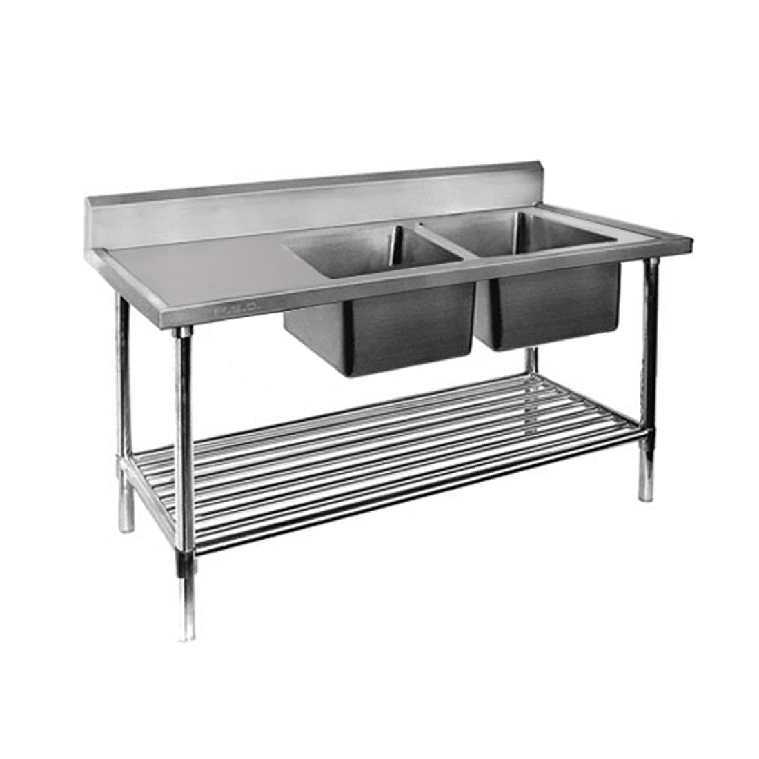 Modular Systems DSB7-2100R/A Modular System Double Right Sink Bench with Pot Undershelf