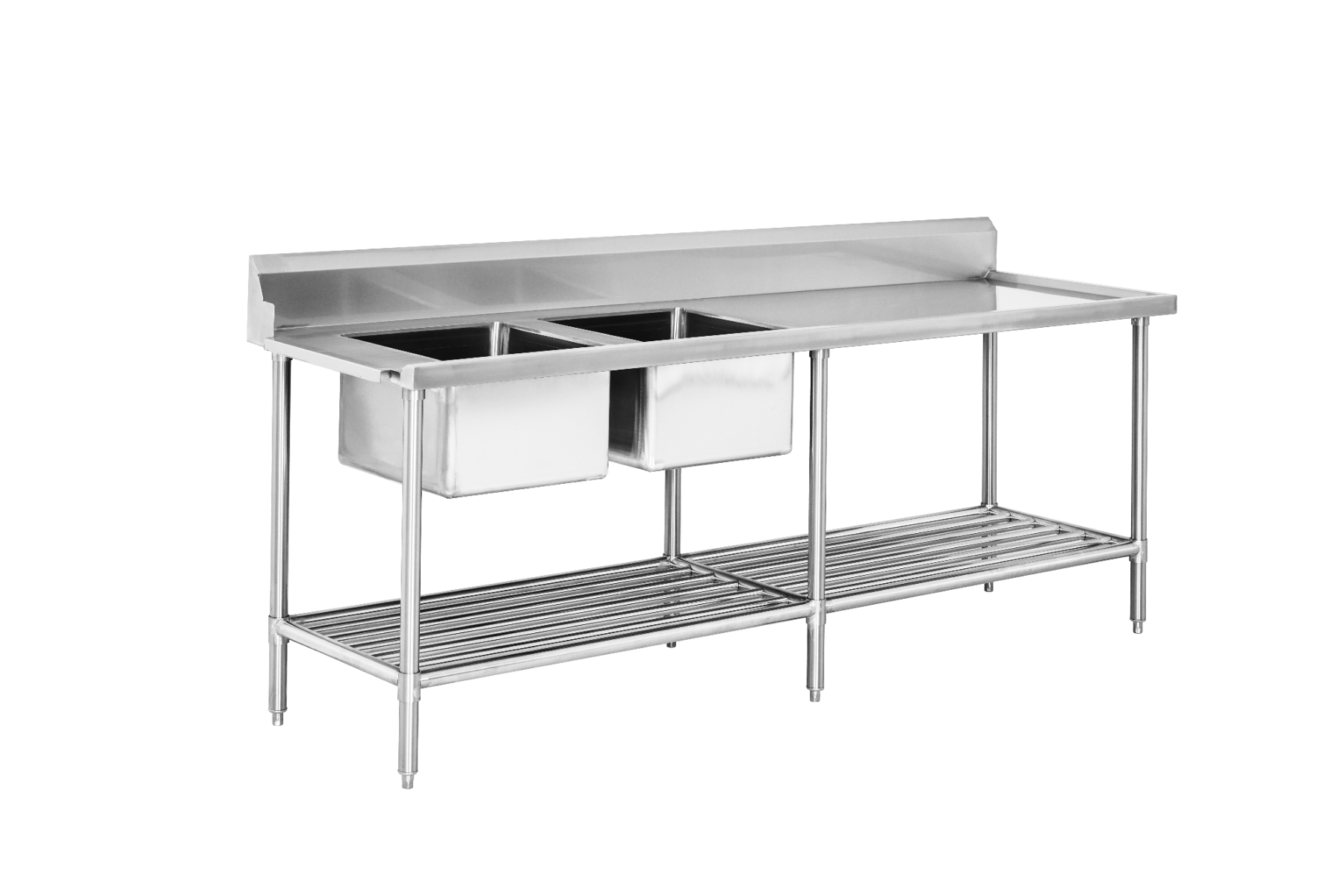 Modular Systems DSBD7-2400L/A Left Inlet Double Sink Dishwasher Bench