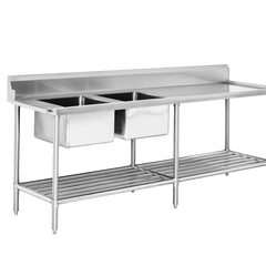 Modular Systems DSBD7-2400L/A Left Inlet Double Sink Dishwasher Bench