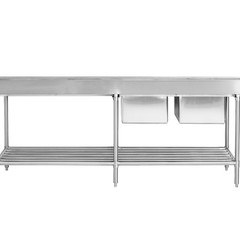 Modular Systems DSBD7-2400L/A Left Inlet Double Sink Dishwasher Bench