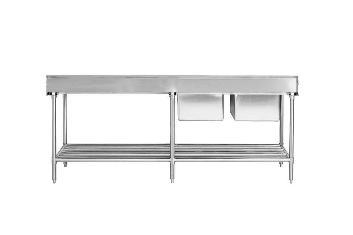 Modular Systems DSBD7-2400L/A Left Inlet Double Sink Dishwasher Bench
