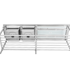 Modular Systems DSBD7-2400L/A Left Inlet Double Sink Dishwasher Bench