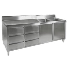 Modular Systems DSC-2100R-H Kitchen Tidy Cabinet with Double Right Sinks