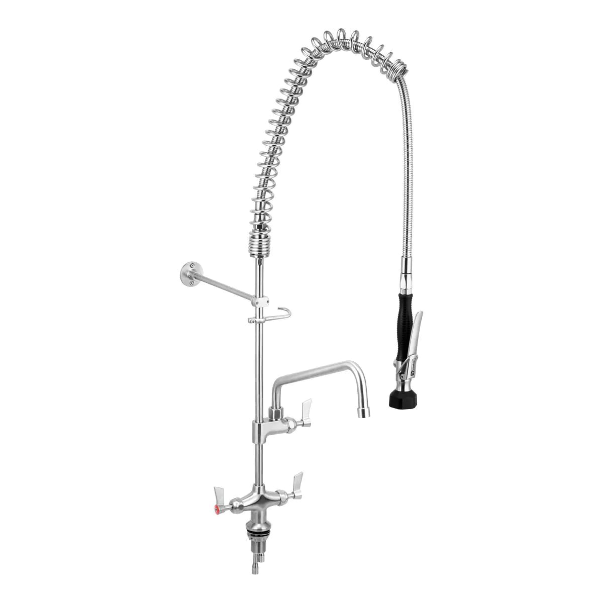 3Monkeez Stainless Steel Dual Bench Mount Pre-Rinse with Optional Pot Filler