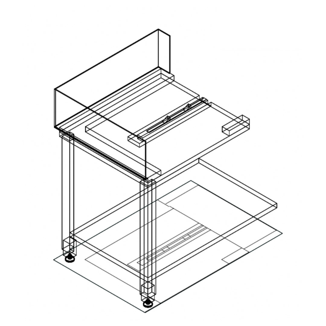 Fagor Stainless Steel Corner Bench W/ Introduction Of Baskets By The Left Side E-90I