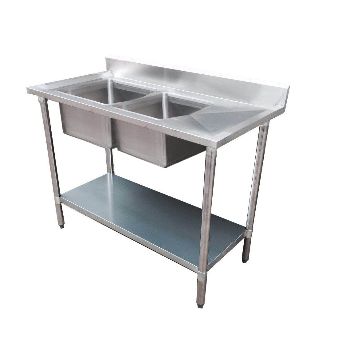 F.H.E 304 Grade Economic Range Double Sink Benches
