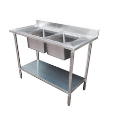 F.H.E 304 Grade Economic Range Double Sink Benches