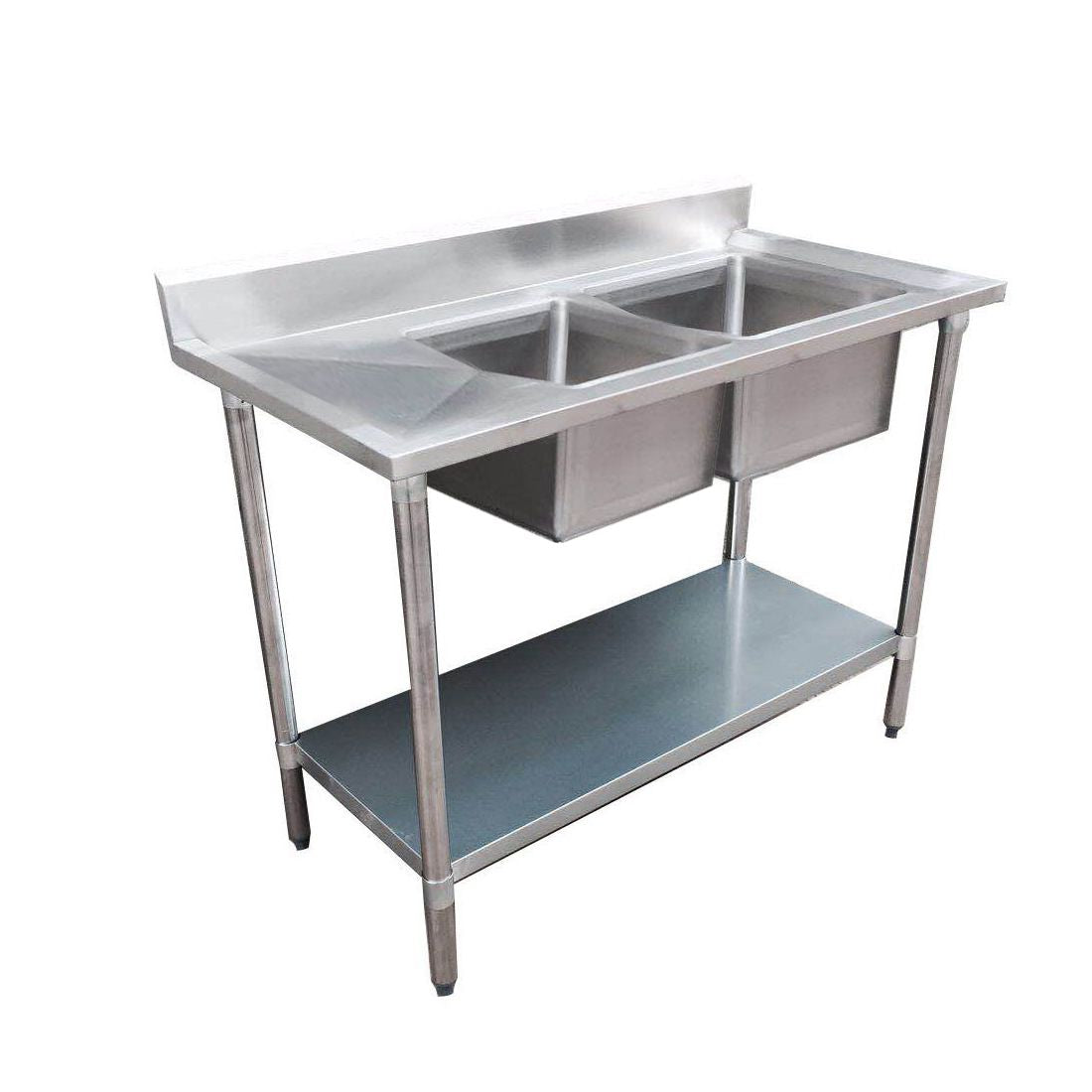 F.H.E 304 Grade Economic Range Double Sink Benches