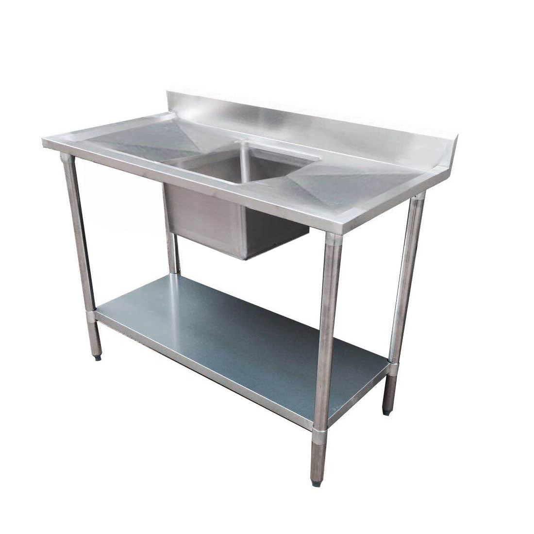 F.H.E 304 Grade Stainless Steel Economic Range Single Sink Bench - Centre Sink