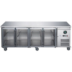 FED-X Four Glass Door Bench Fridge XUB7C22G4V - XUB7C22G4V