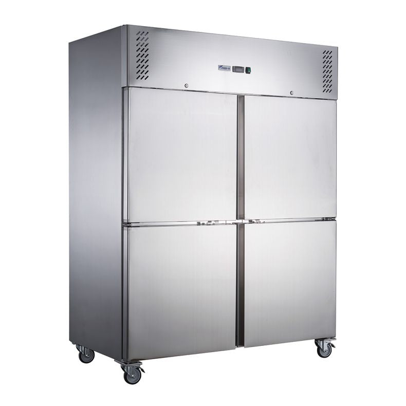 FED-X S/S Four Door Upright Fridge 1410L XURC1410S2V - XURC1410S2V