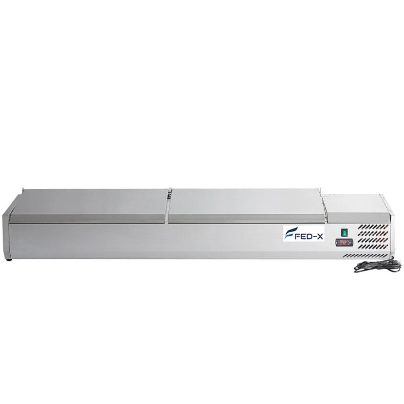FED-X Salad Bench With Stainless Steel Lids XVRX1800/380S