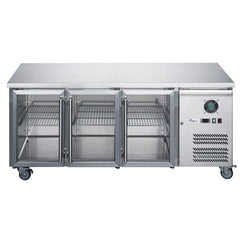 FED-X Three Glass Door Bench Fridge XUB7C18G3V - XUB7C18G3V