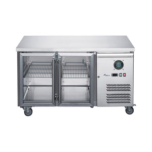 FED-X Two Glass Door Bench Fridge XUB6C13G2V