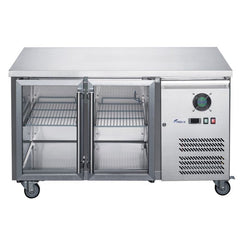 FED-X Two Glass Door Bench Fridge XUB7C13G2V - XUB7C13G2V