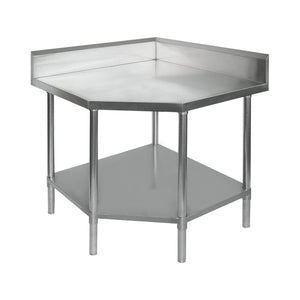 F.H.E 304 Grade Corner Workbenches With 100Mm Splashback