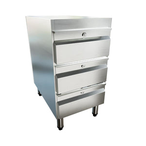 3monkeez Freestanding Drawer Unit - Fully Enclosed  AB-3DRAW-GK